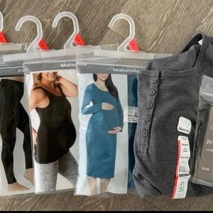 Maternity Lot: Time & Tru: Dress, Tanks, Leggings, Shirt, Panties Size Small NWT